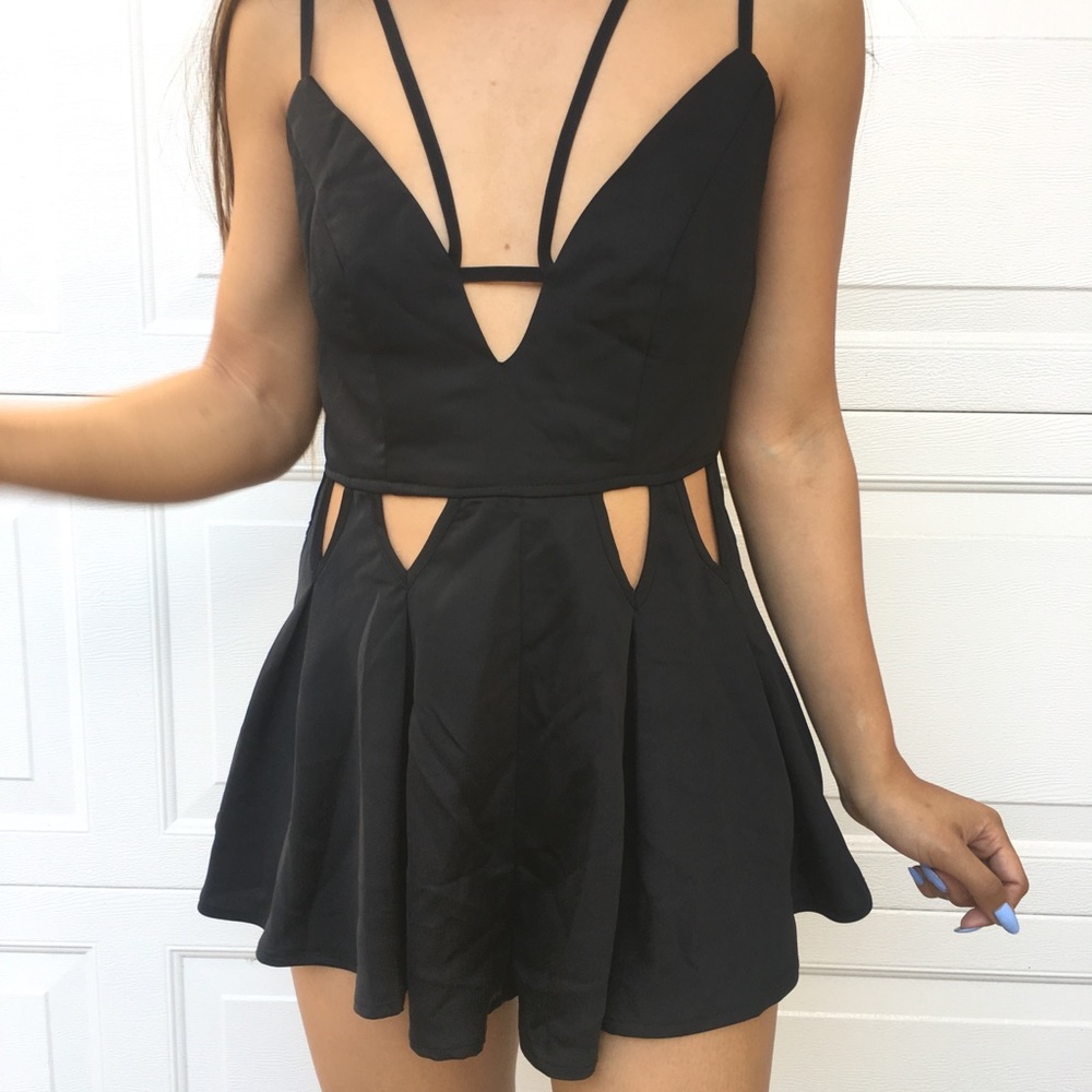 Black Strappy Romper